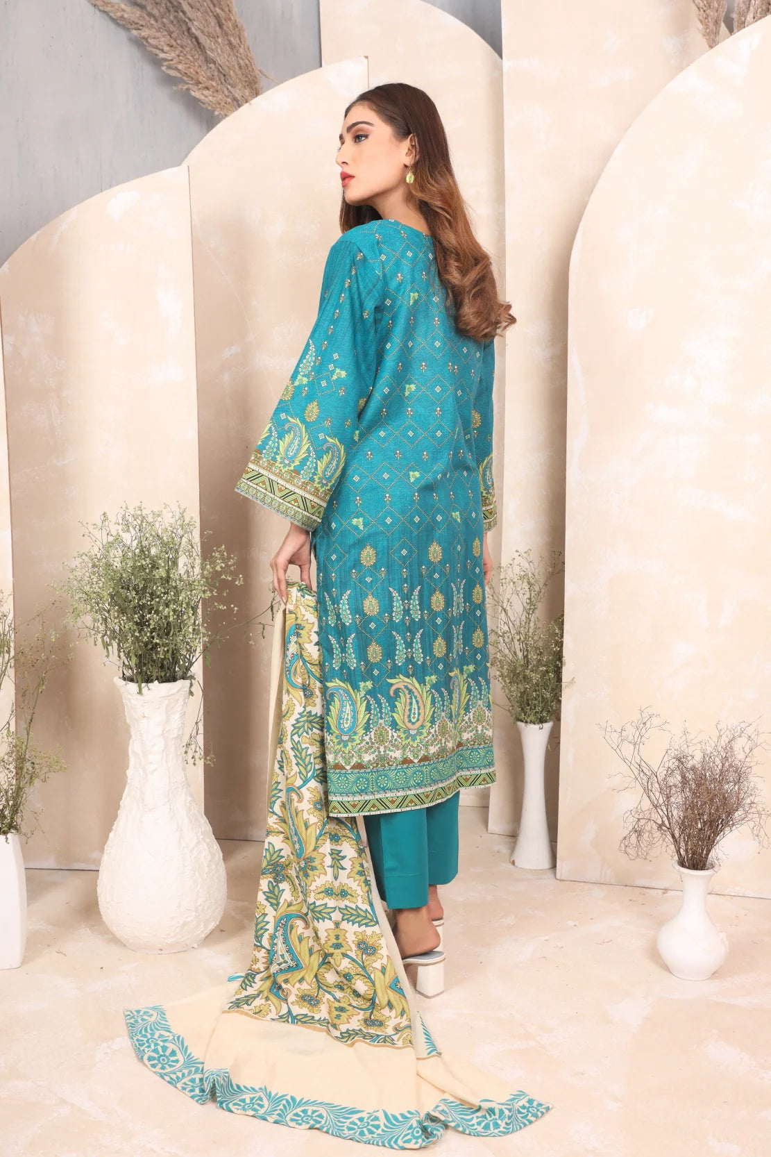 3 PIECE - PREMIUM PRINTED KHADDAR - 4041-B