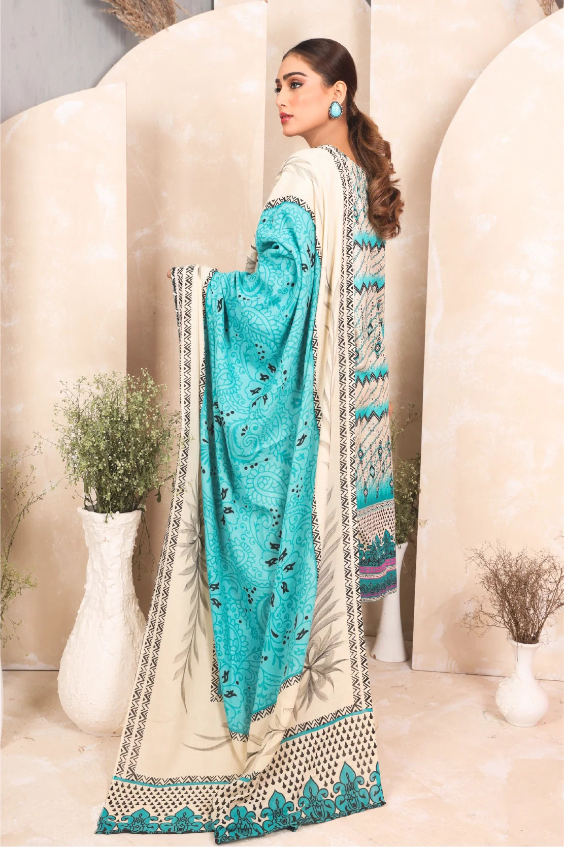 3 PIECE - PREMIUM PRINTED KHADDAR - 4042-A