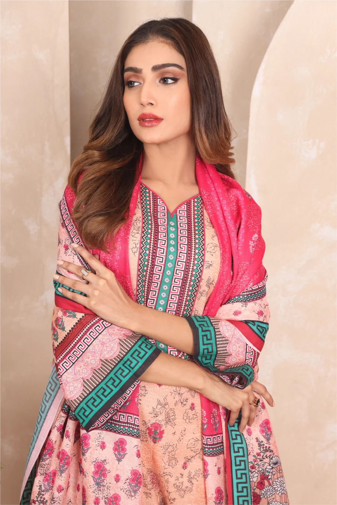 3 PIECE - PREMIUM PRINTED KHADDAR - 4044-A