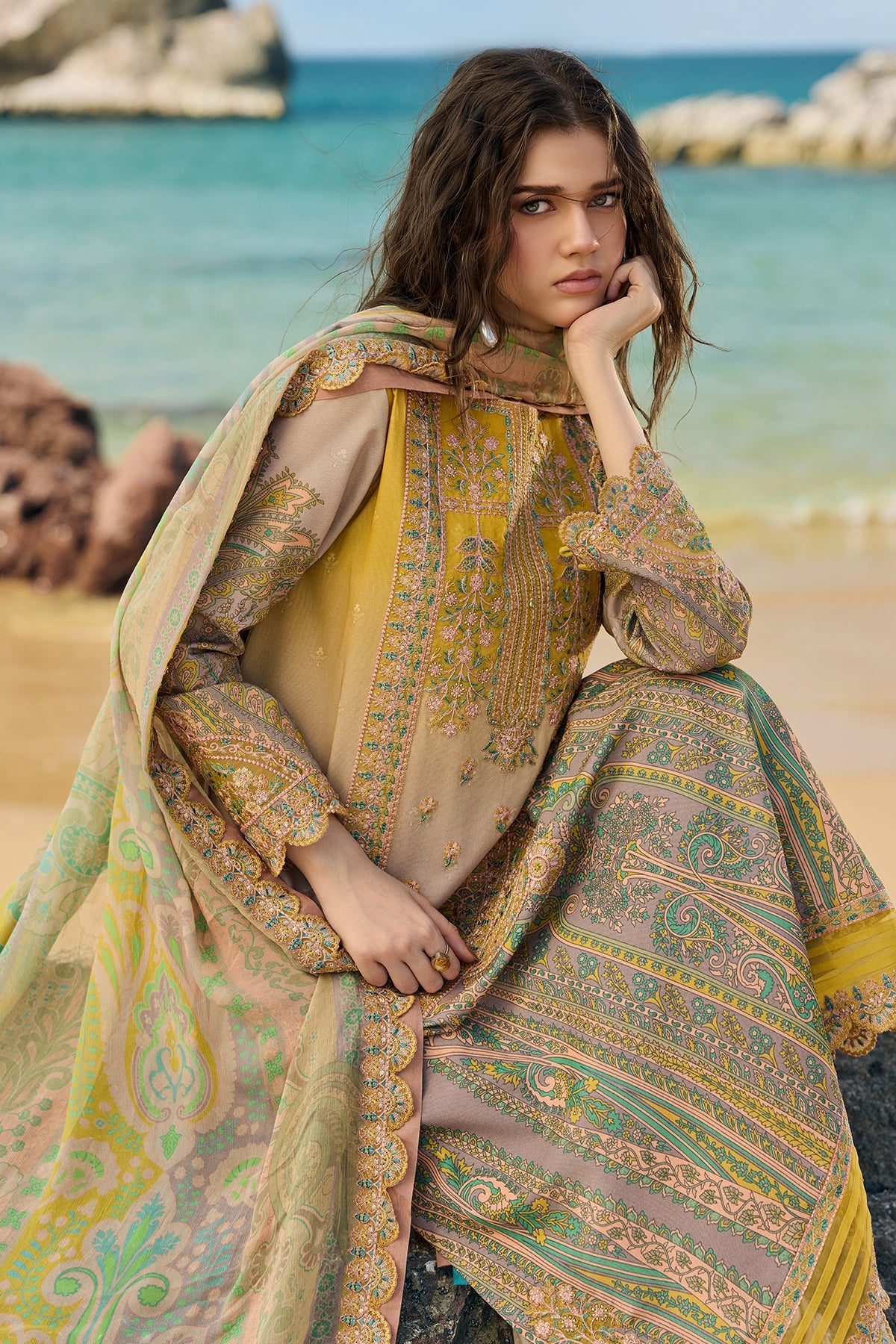 Charizma | 3-PC Unstitched Embroidered Swiss Collection | CSM6-01