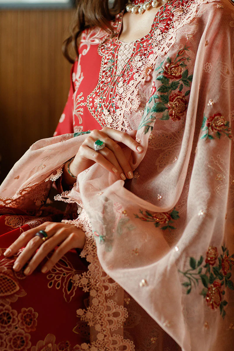Mushq | Astoria Festive Lawn | SCARLET