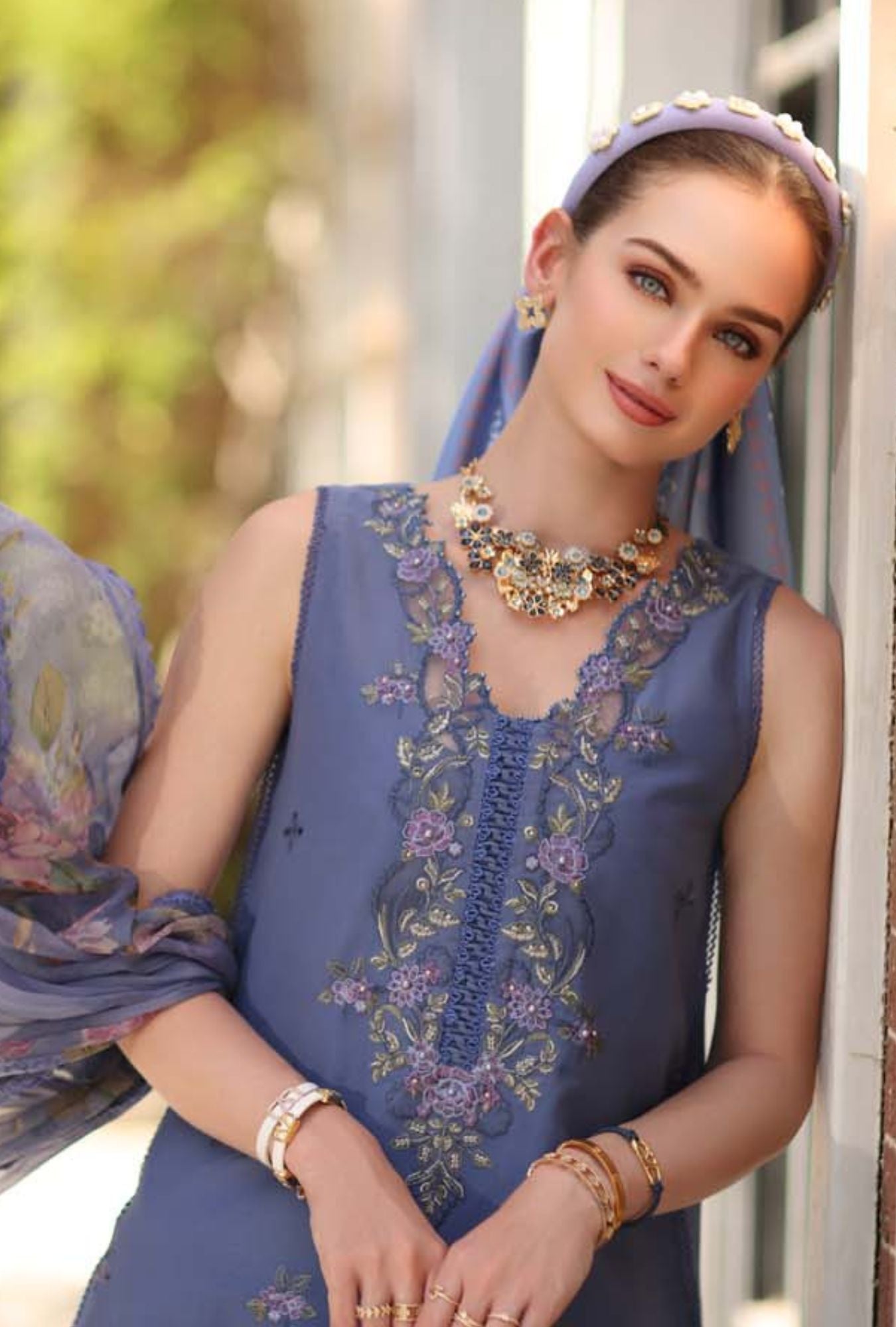 Sadia Asad | Noor - Eid Luxe Printskhaas '26 | Stormy Lilac