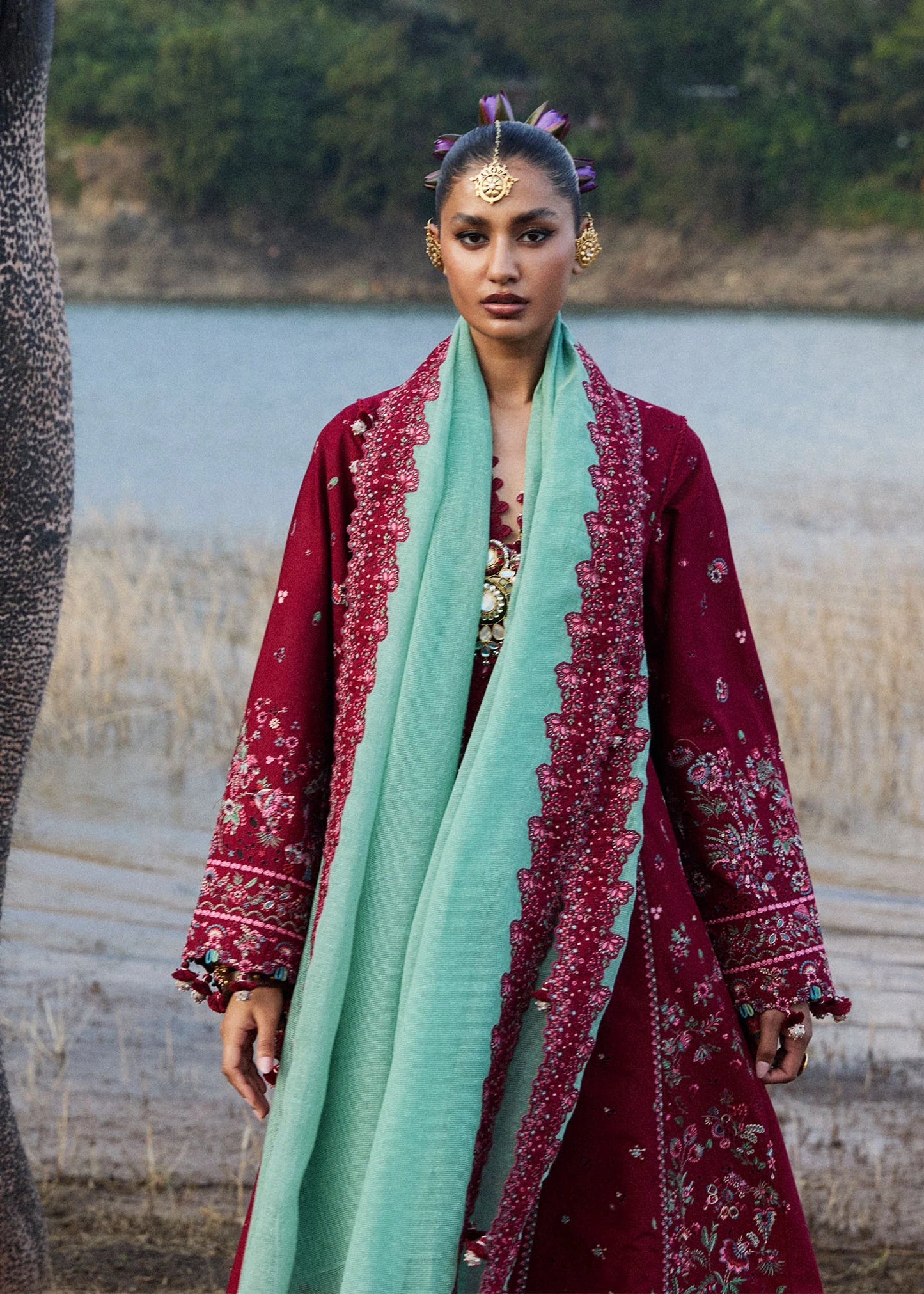 Hussain Rehar | Luxury Lawn 25 | Mahogany