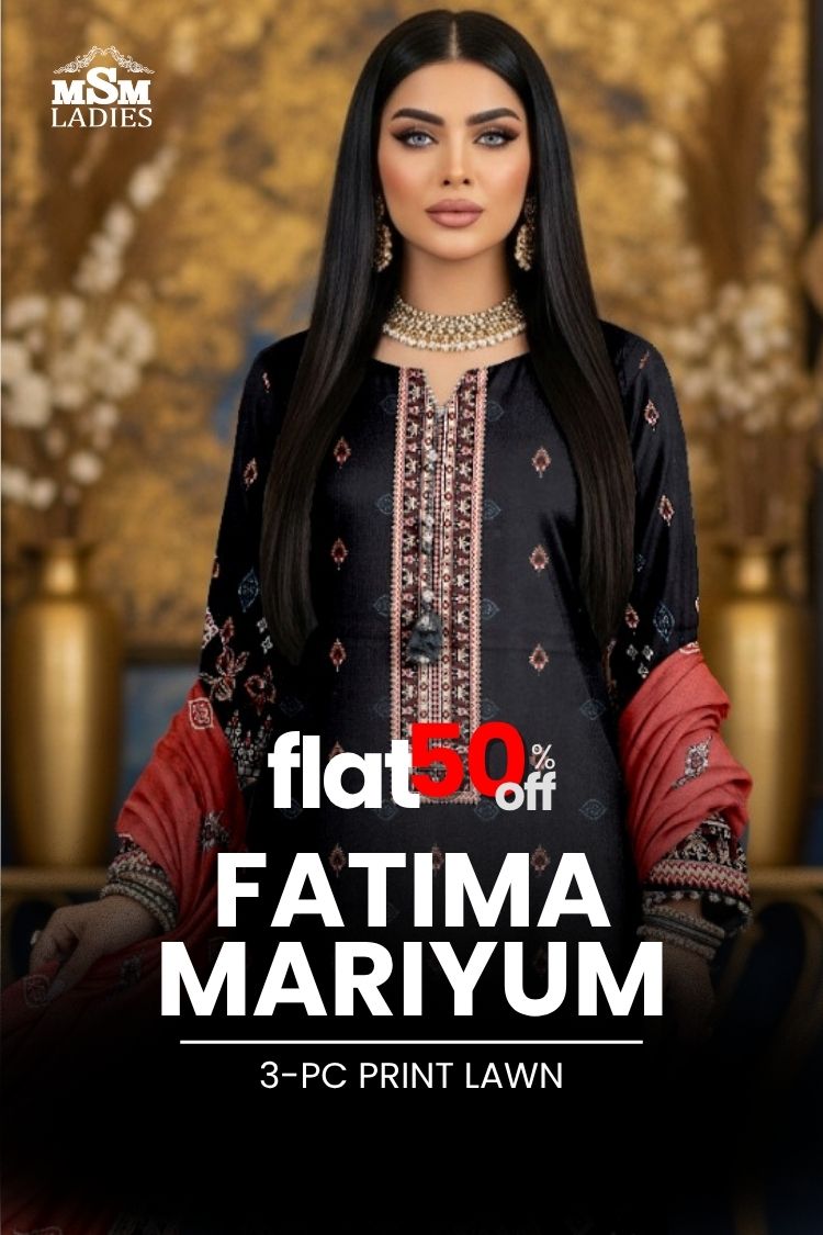 FLAT 50 % OFF - Fatima mariyum - printed Lawn Collection