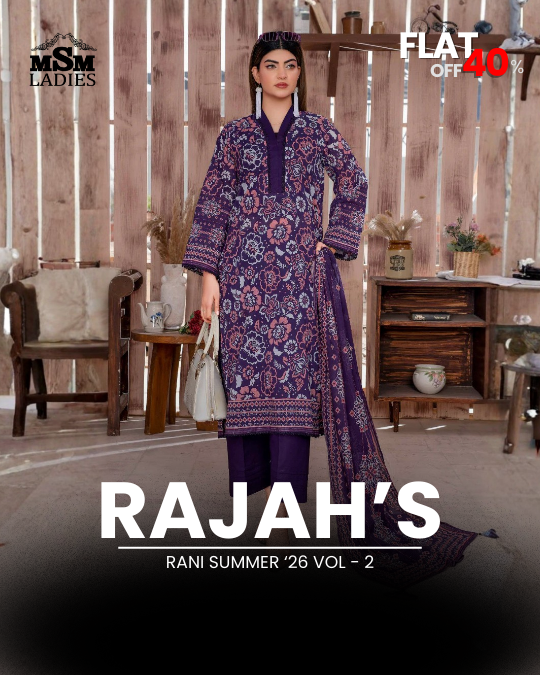 FLAT 40 % OFF - Rajah's - Rani Summer '26 VOL - 2