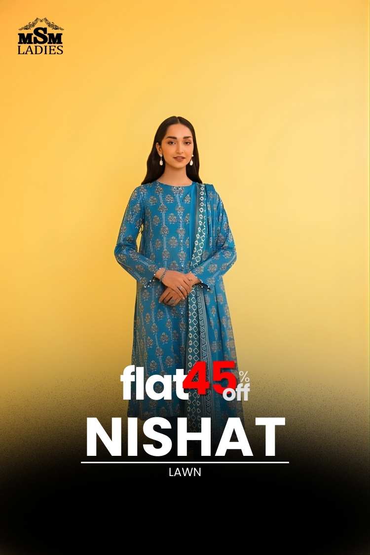 FLAT 45.5% OFF - NISHAT LAWN 2026