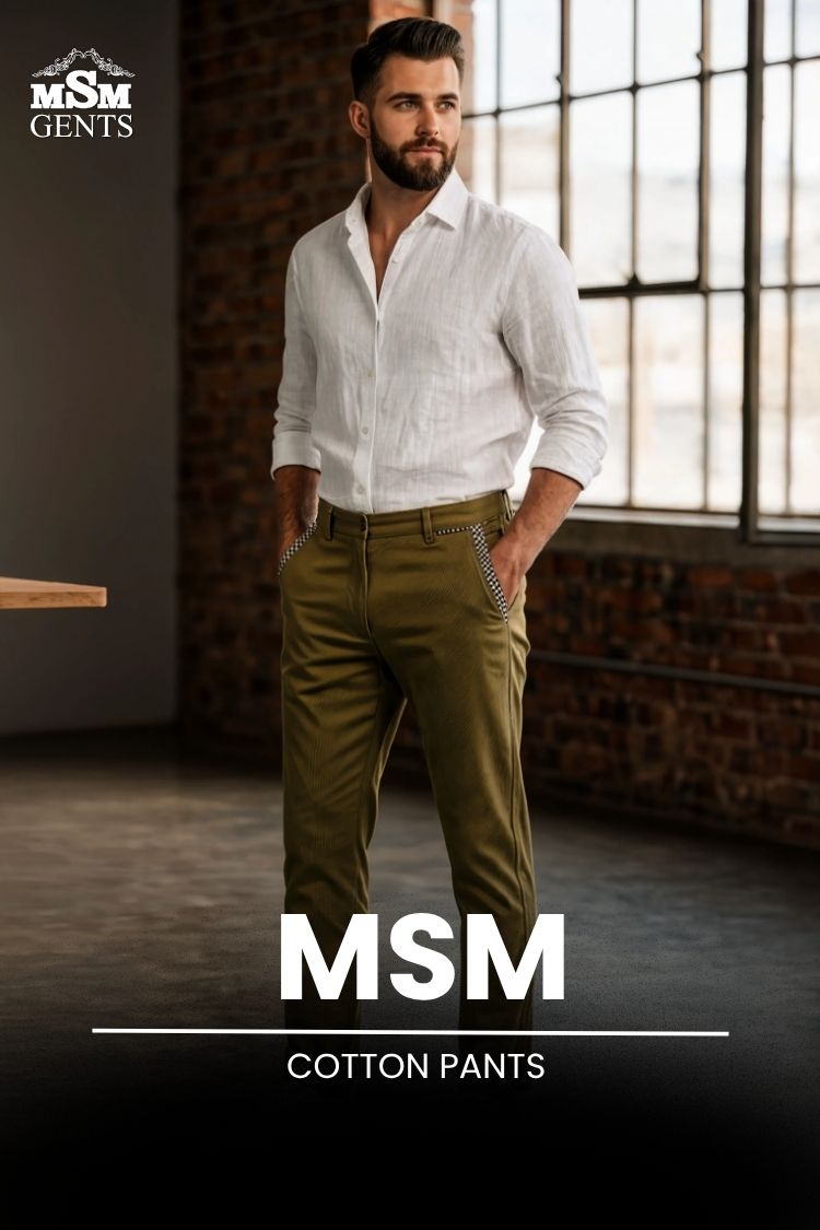FLAT 20% OFF - MSM - Gents Cotton Pants