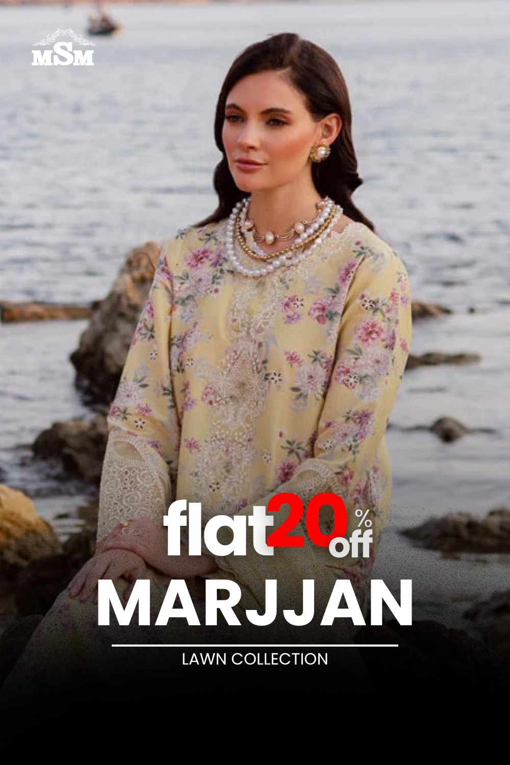 FLAT 20% OFF - Marjjan Lawn Collection