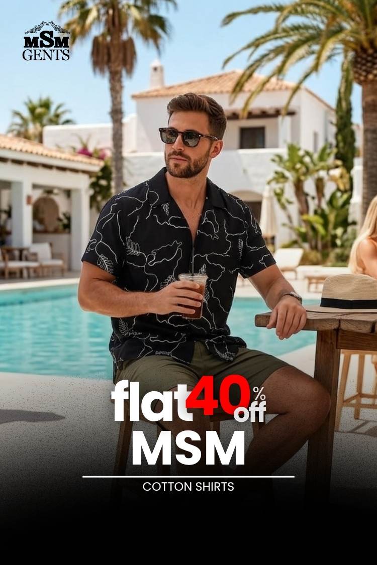 FLAT 40% OFF MSM Gents - Cotton Shirts