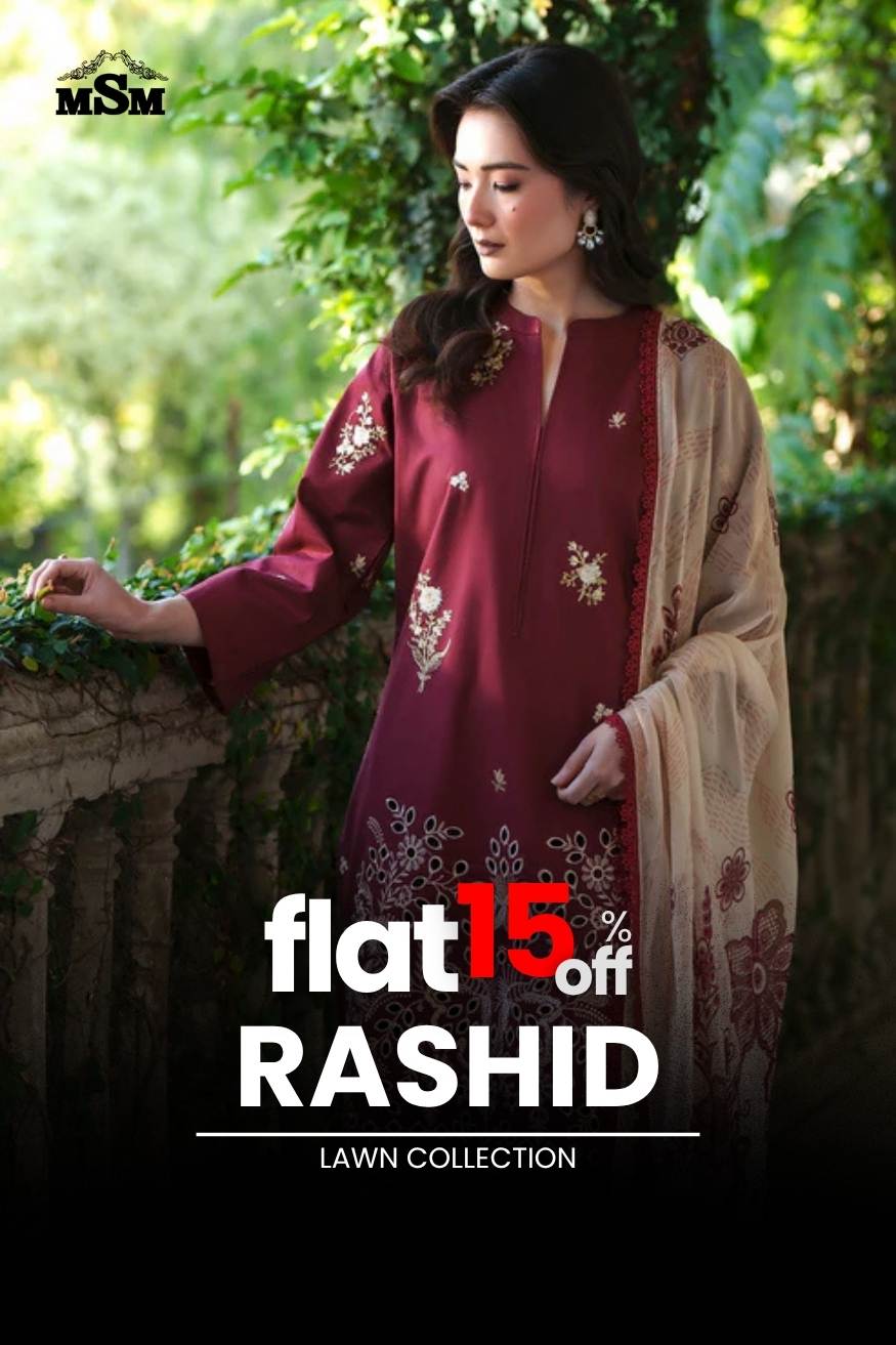 FLAT 15% OFF - Rashid Lawn Collection