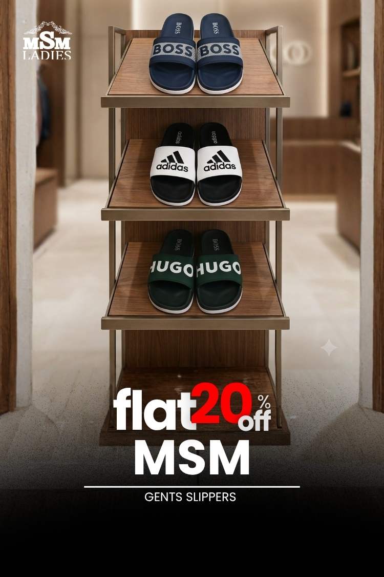 FLAT 20% OFF - MSM - GENTS SLIPPERS