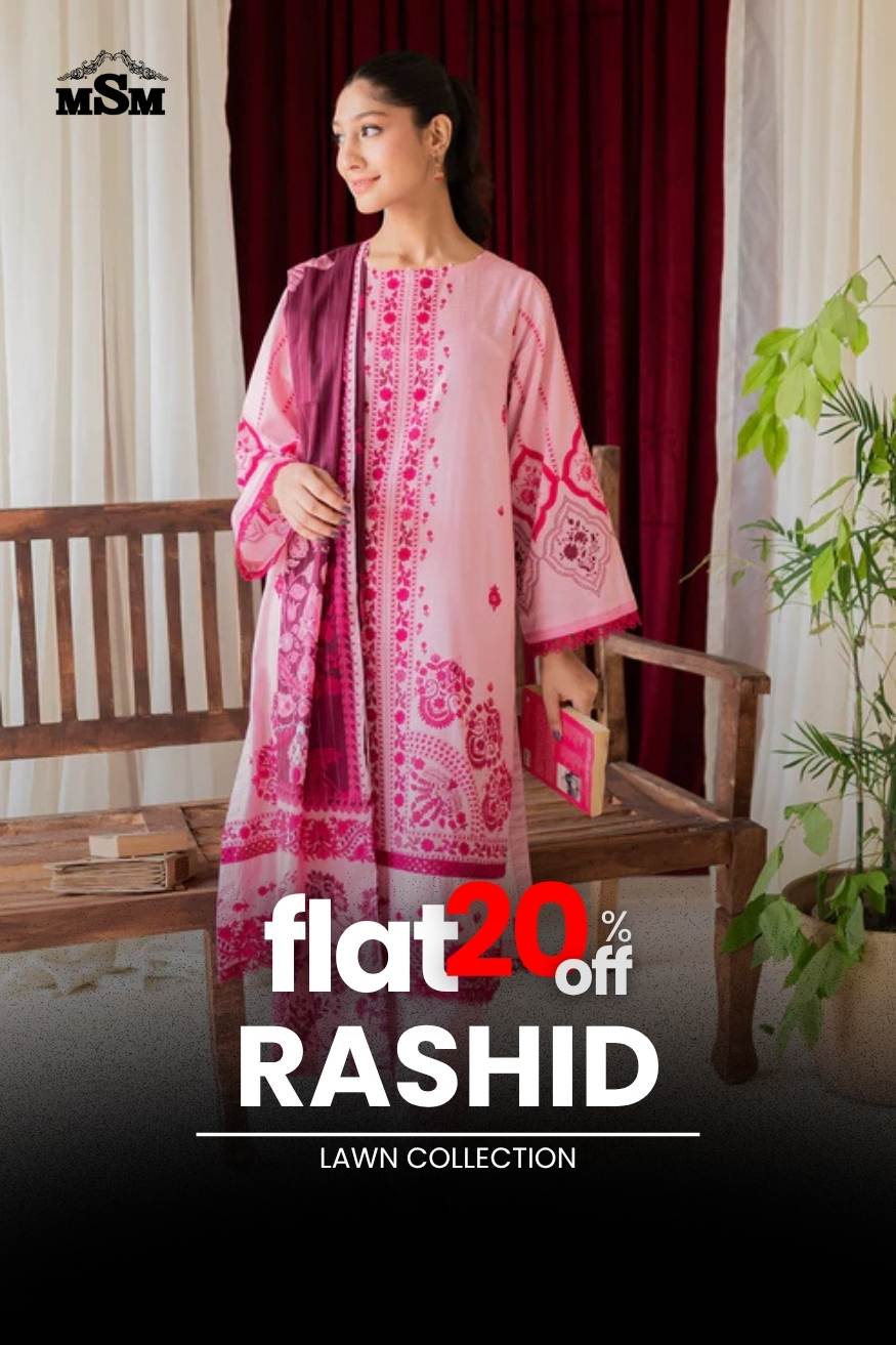 FLAT 20% OFF - Rashid Lawn Collection