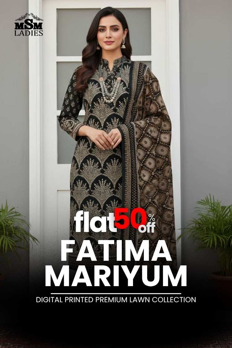 FLAT 50% OFF - Fatima mariyum - Digital Printed Lawn