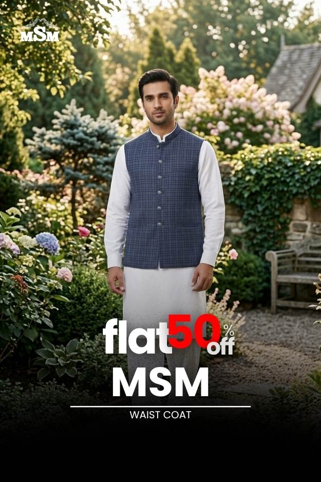 FLAT 50% OFF - MSM - Men Waist Coat