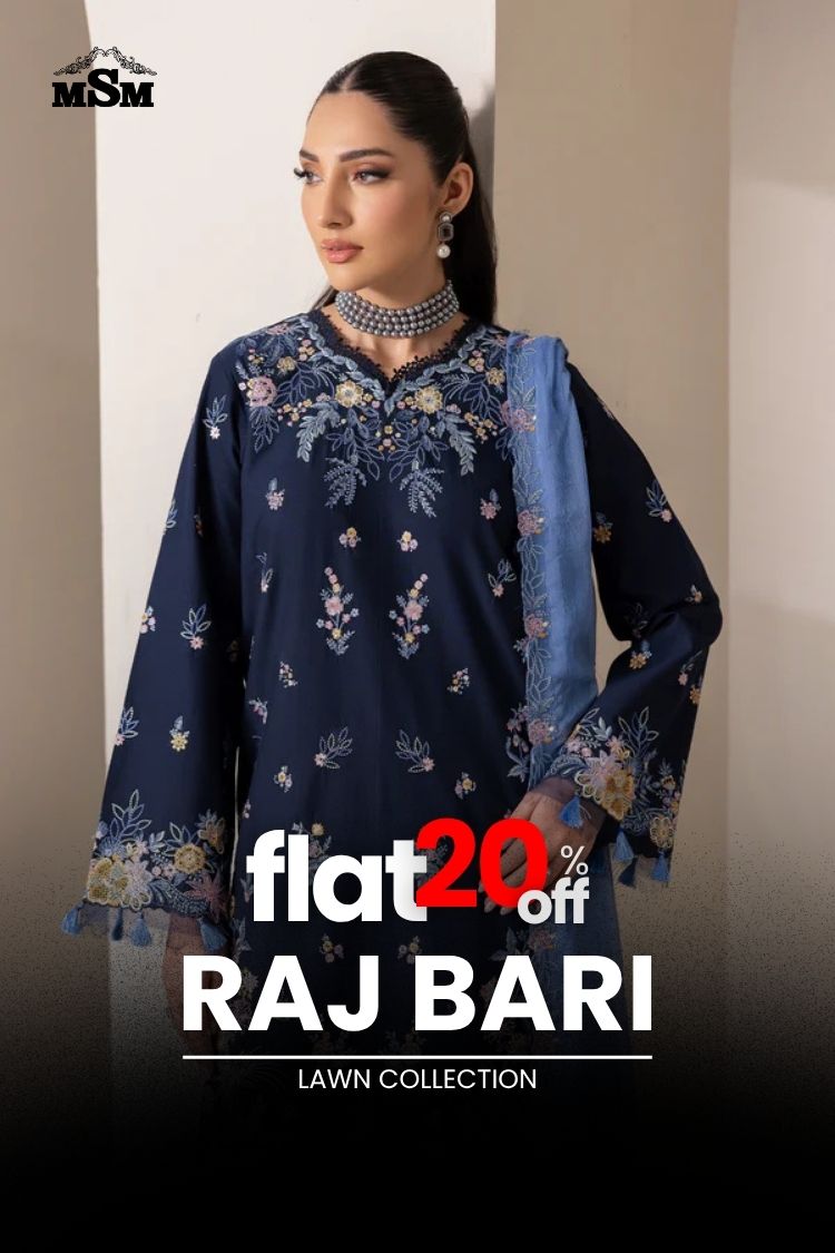 FLAT 20% OFF - Raj bari Lawn Collection