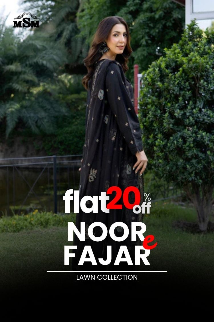 FLAT 20% OFF - Noor E Fajar Lawn Collection
