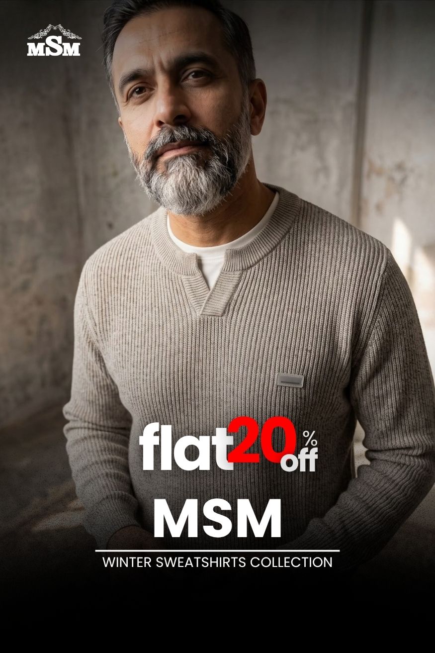 FLAT 20% OFF - MSM Men Sweatshirts