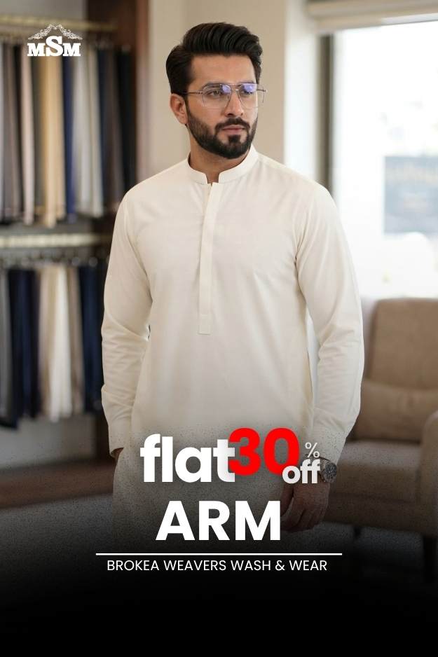FLAT 30% OFF - ARM Brokea Weavers Wash & Wear