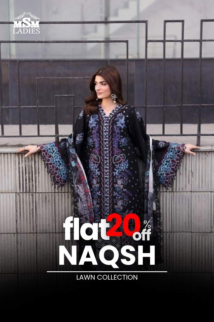 FLAT 20% OFF - Naqsh Lawn Collection
