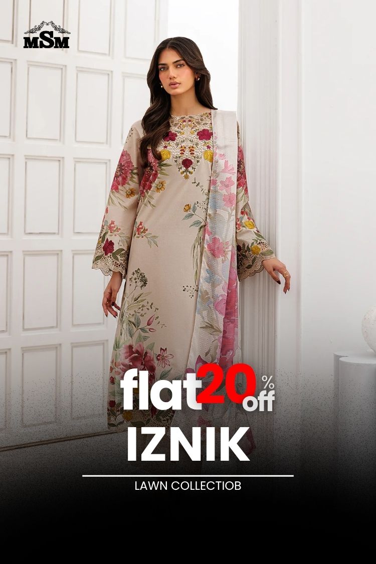 FLAT 20% off - Iznik Lawn Collection