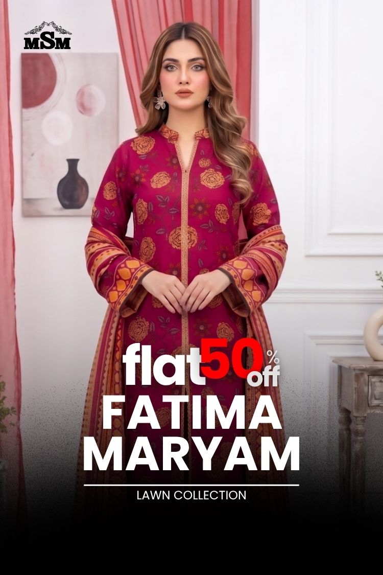 FLAT 50% off - Fatima Maryam Lawn collection
