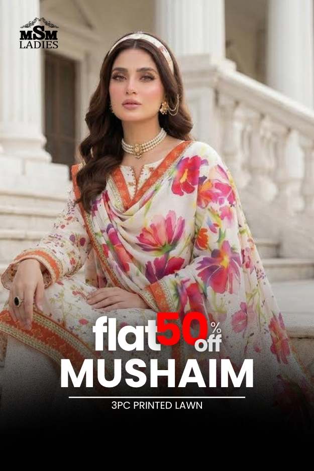 FLAT 50% OFF - Mushaim - Printed lawn VOL 8