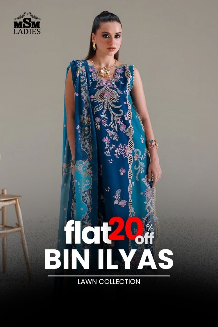 FLAT 20 % OFF - Bin Ilyas Lawn Collection