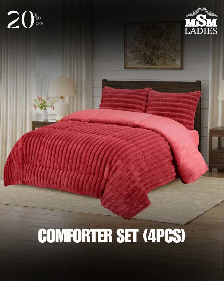 FLAT 20 % OFF - Comforter Set 4 Pcs
