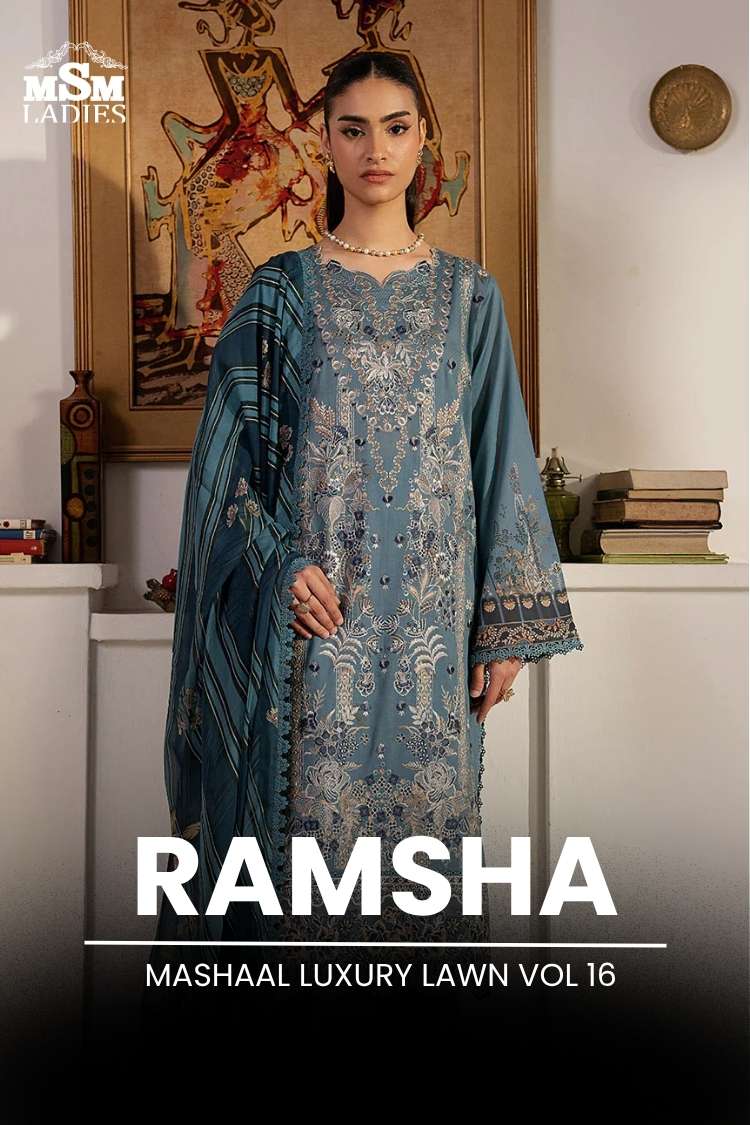Ramsha - Mashaal Luxury Lawn VOL 16