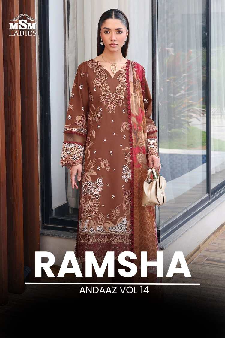Ramsha - Andaaz Luxury Lawn Vol 14
