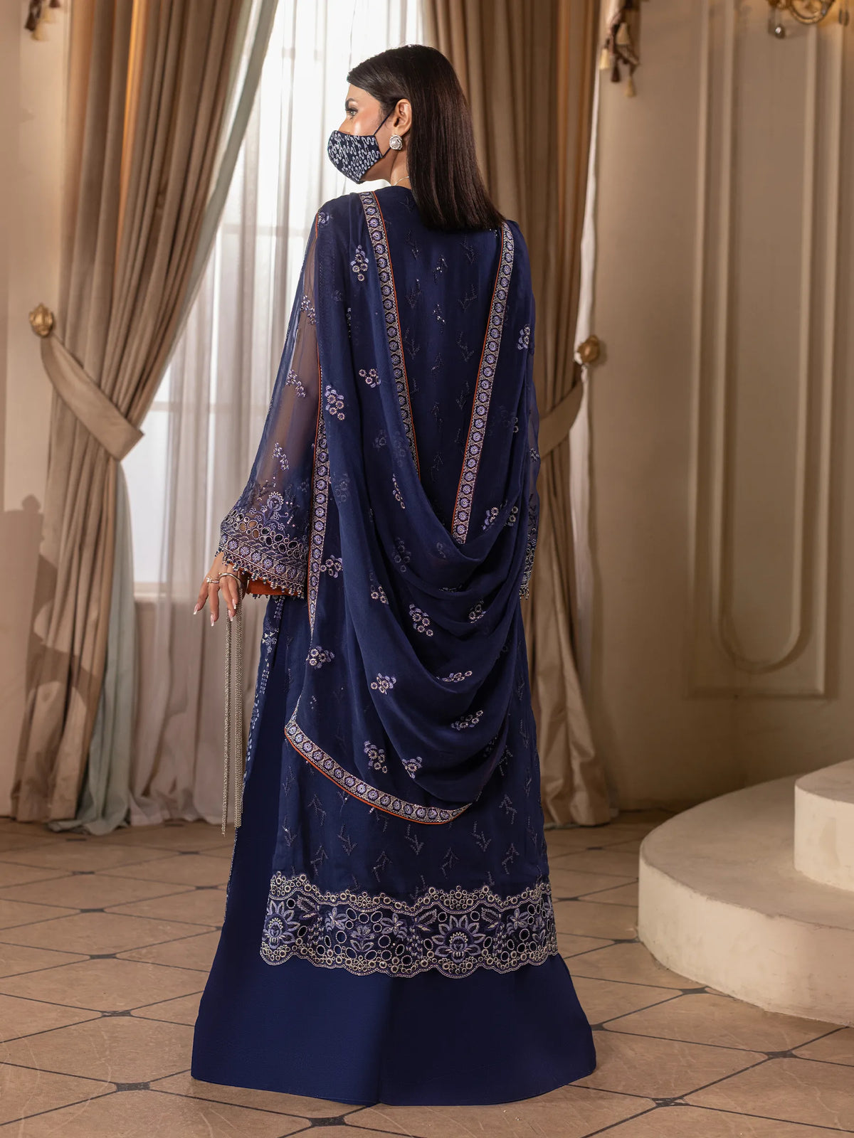 Neelam - 3 Piece Embroidered Chiffon Dress