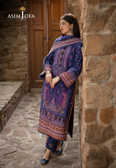 Asim Jofa | Winter Printed Khaddar | AJUW-33