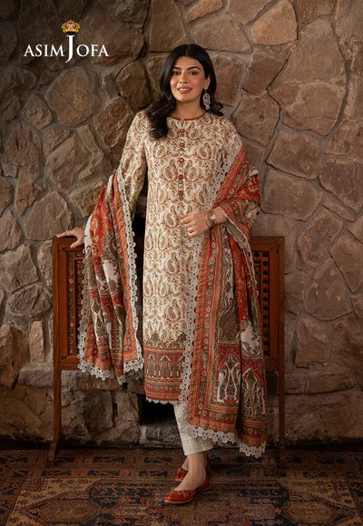Asim Jofa | Winter Printed Khaddar | AJUW-44