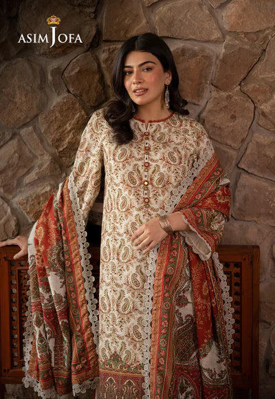 Asim Jofa | Winter Printed Khaddar | AJUW-44