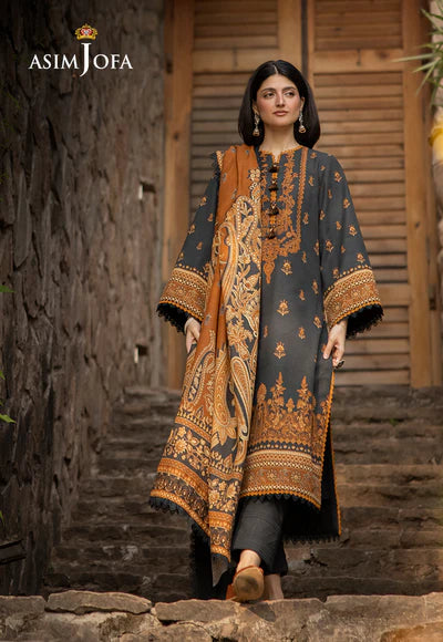 Asim Jofa | Winter Printed Khaddar | AJUW-37