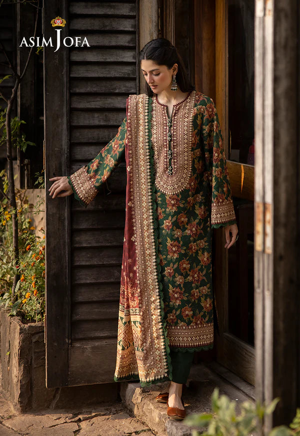 Asim Jofa | Winter Printed Khaddar | AJUW-31
