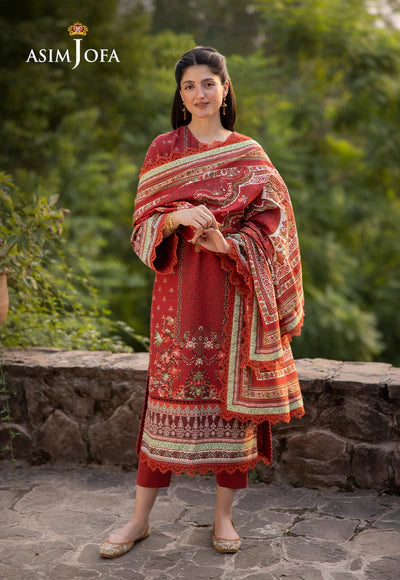 Asim Jofa | Winter Printed Khaddar | AJUW-35