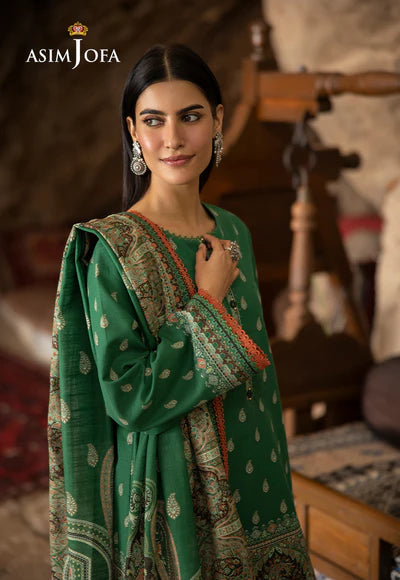 Asim Jofa | Winter Printed Khaddar | AJUW-32