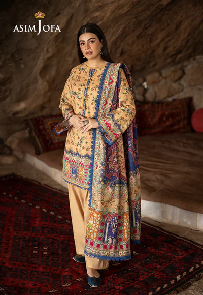 Asim Jofa | Winter Printed Khaddar | AJUW-48