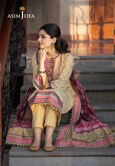 Asim Jofa | Winter Printed Khaddar | AJUW-36