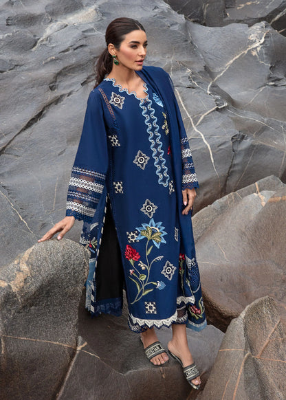 Crimson | Embroidered Lawn | Midnight Blue