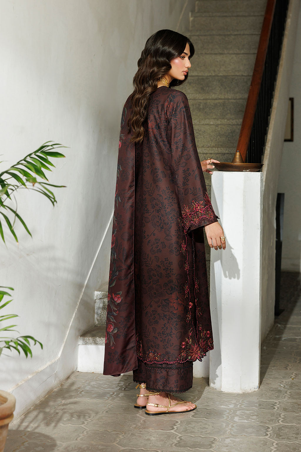Iznik | Embroidered Printed Viscose Linen | IPF-29