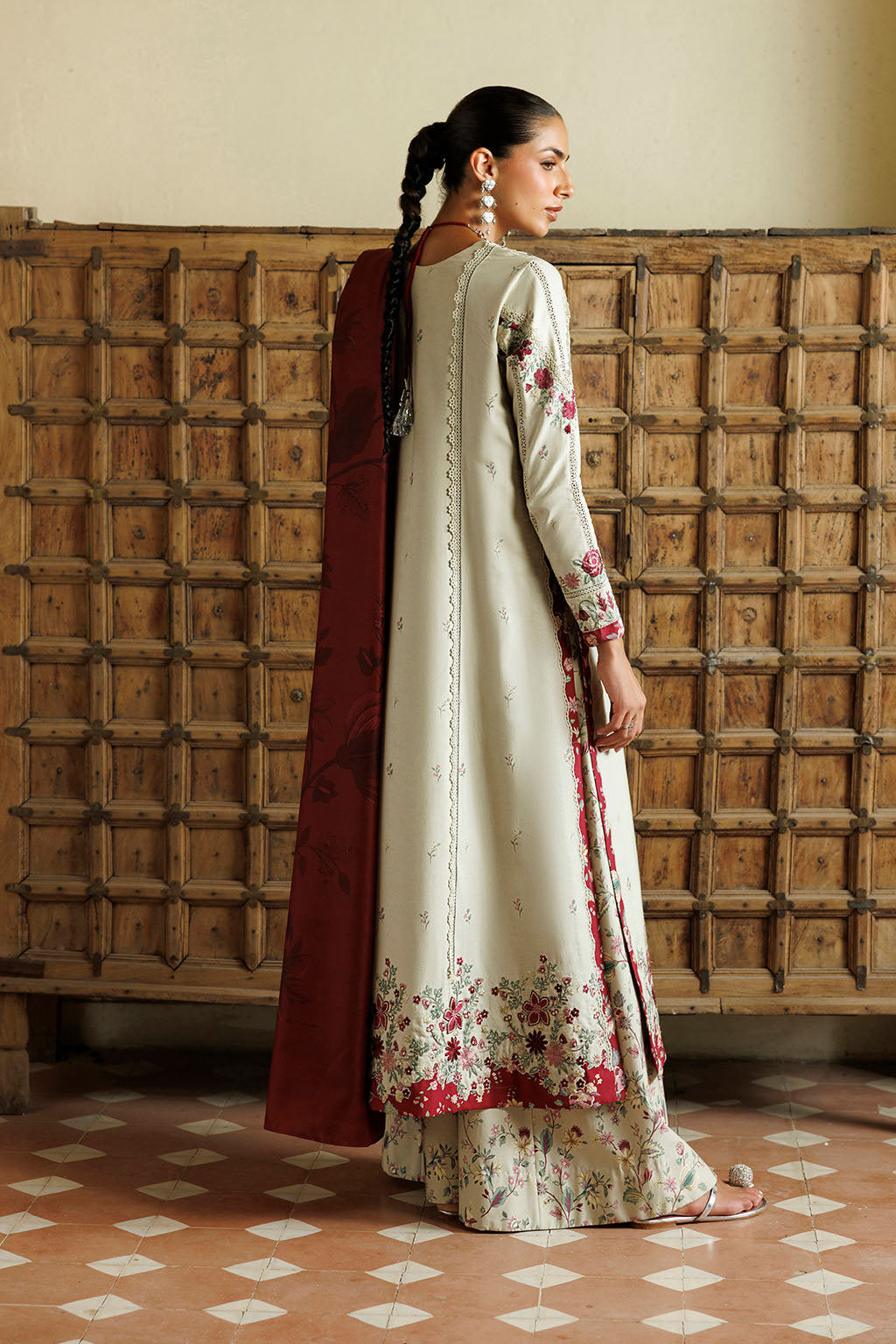 Iznik | Embroidered Printed Viscose Linen | IPF-28