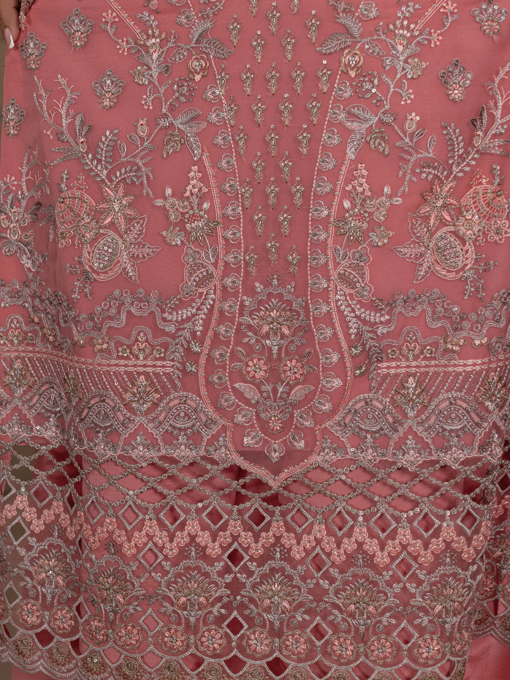 Rosavyn - 3 Piece Embroidered Chiffon Dress