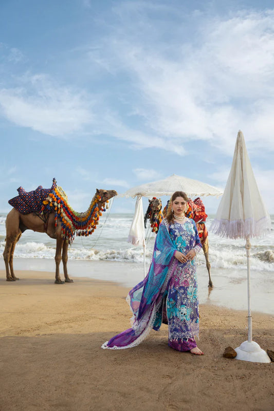 NAQSH | VISCOSE | Ocean Purple - 00171