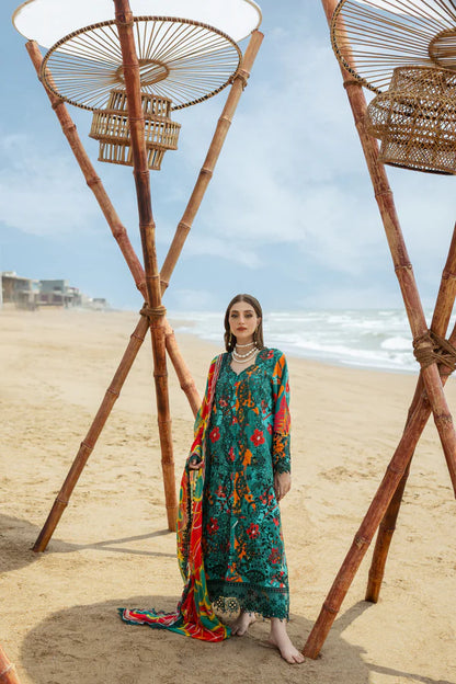 NAQSH | VISCOSE | Teal - 00170