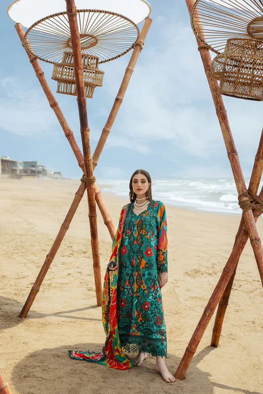 NAQSH | VISCOSE | Teal - 00170