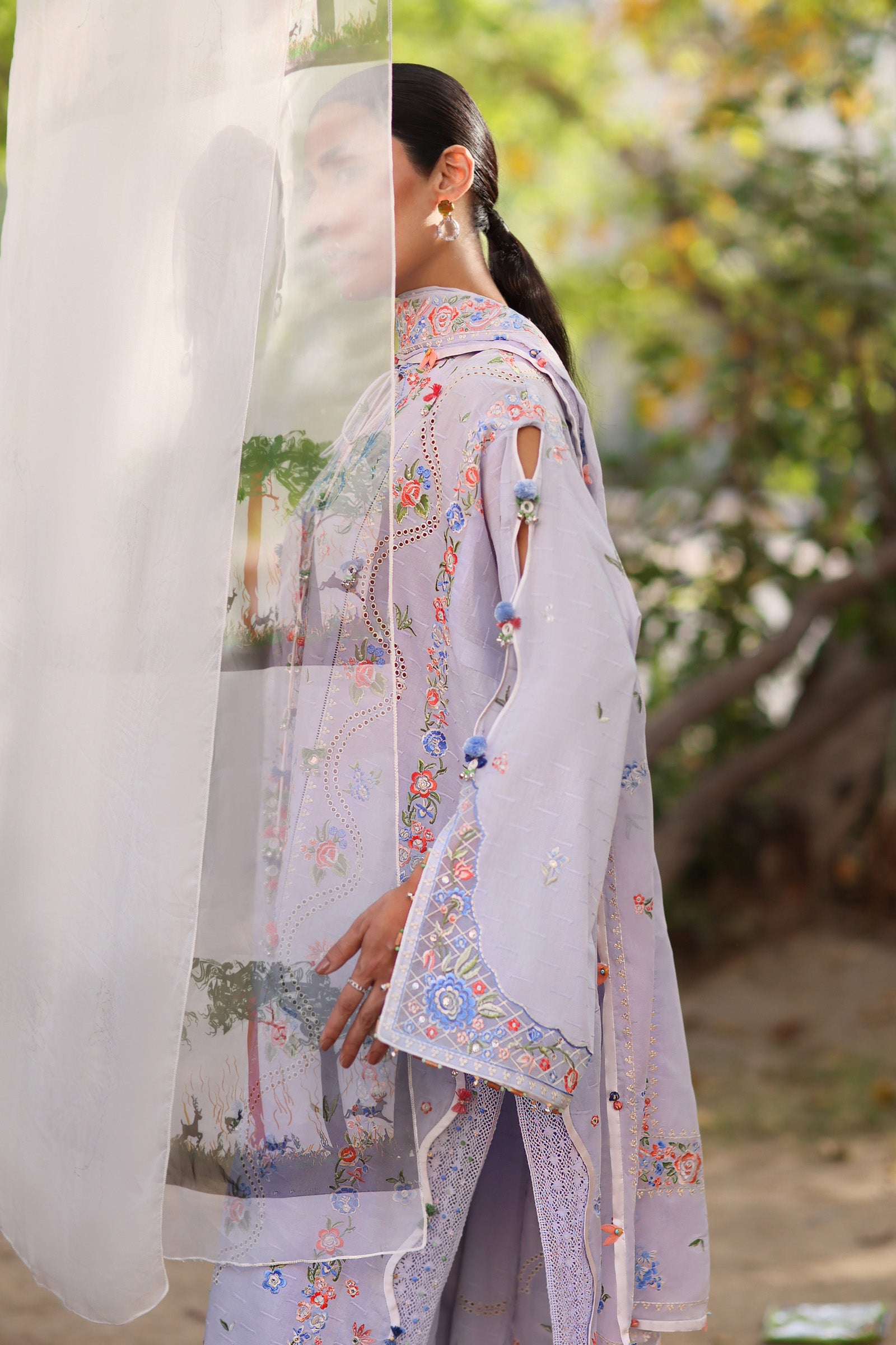 Zaha | Wildflower Festive Lawn 26 | Periwinkle Muse