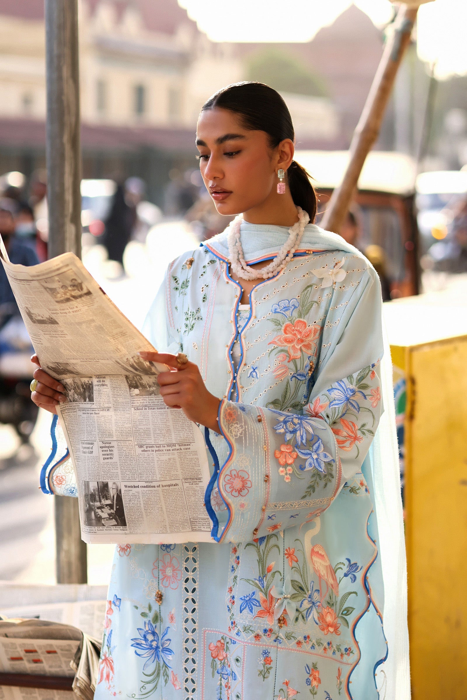 Zaha | Wildflower Festive Lawn 26 | Forget me not Breeze