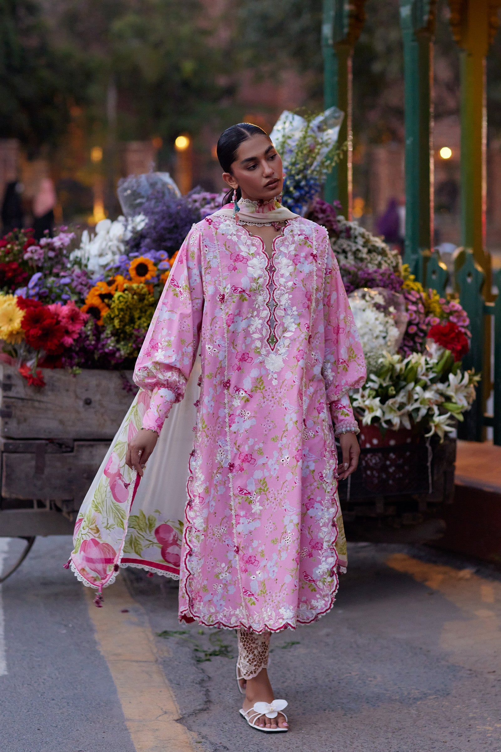Zaha | Wildflower Festive Lawn 26 | Peony Reverie
